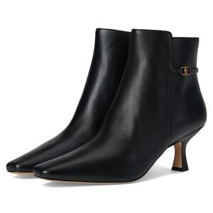 Coach Women Rebecca Buckle Kitten Heel Booties Size US 5B Black Leather